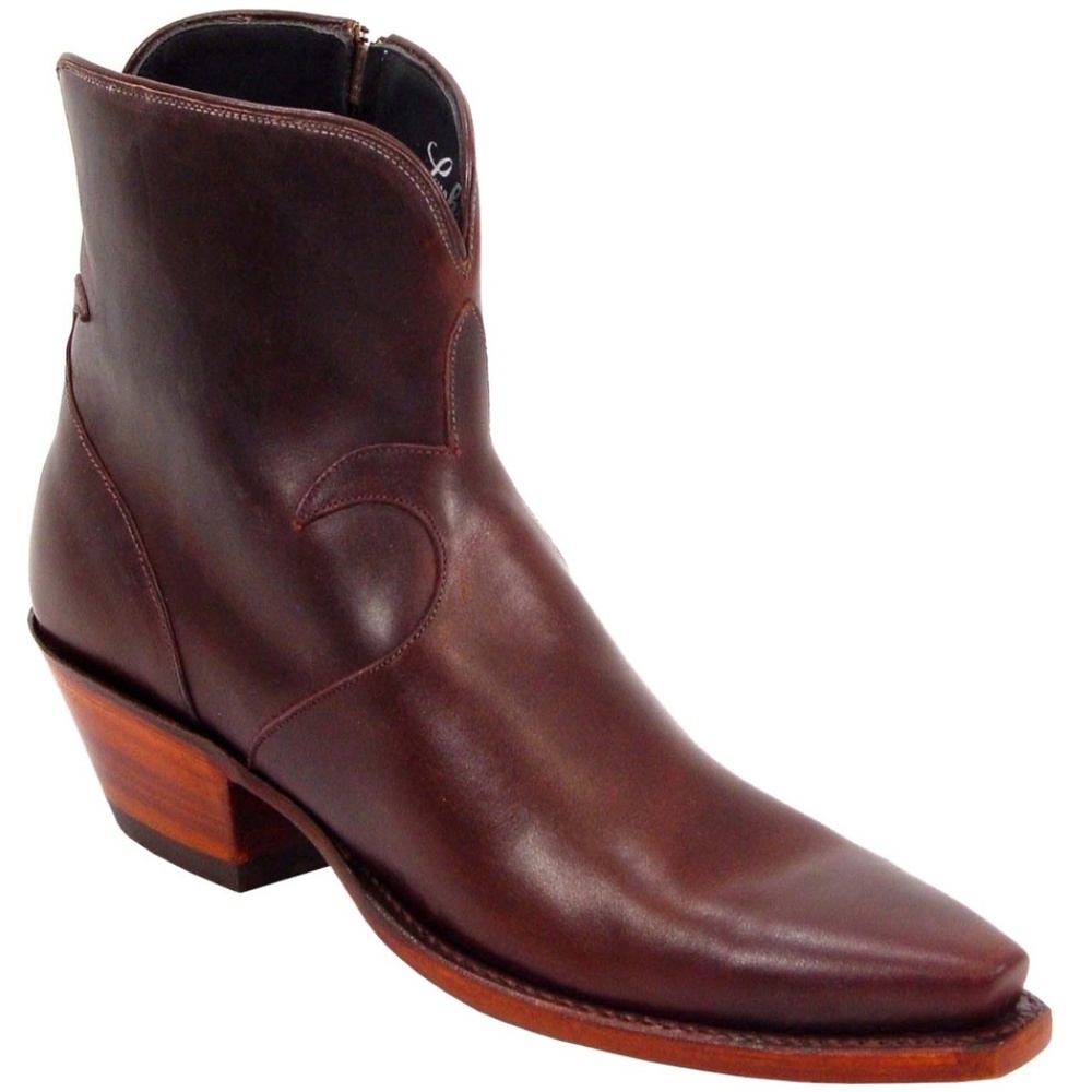 Lucchese Classics Handcrafted Ankle Cowboy Boot, Chocolate - NIB